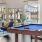 a pool table in a room