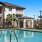 a swimming pool in a backyard