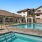 a swimming pool in a backyard